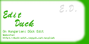 edit duck business card